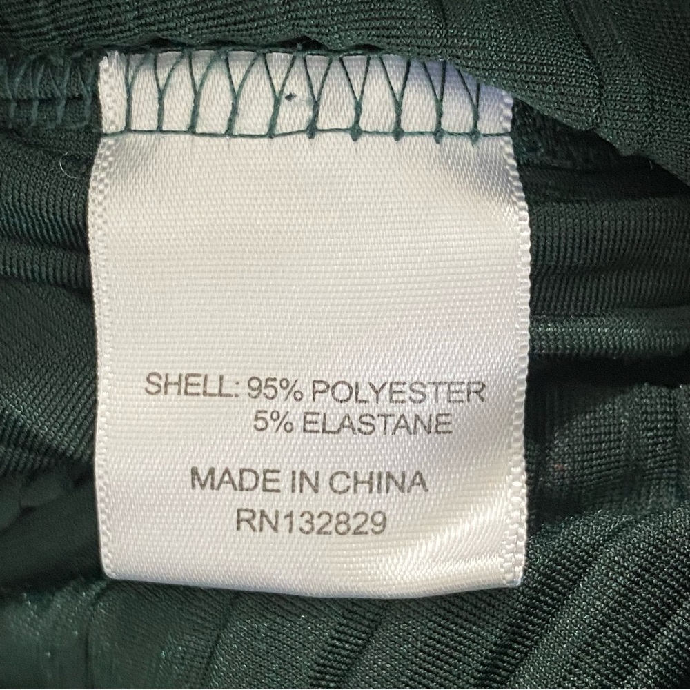 NBD Alena jewel green velvet pleated high waisted wide leg pants - Picture 9 of 11